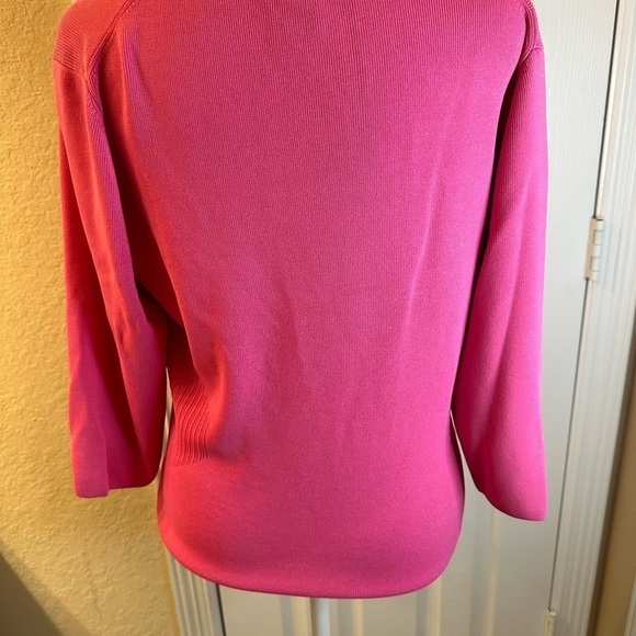 🩷5/$10 CITY silk 3/4 sleeve pink top size L - Picture 5 of 7